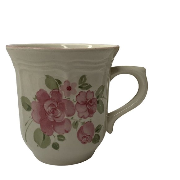Gibson Pink Floral Pattern Coffee Tea Cups Pink Flowers Replacements Set Of 4 - Picture 6 of 8